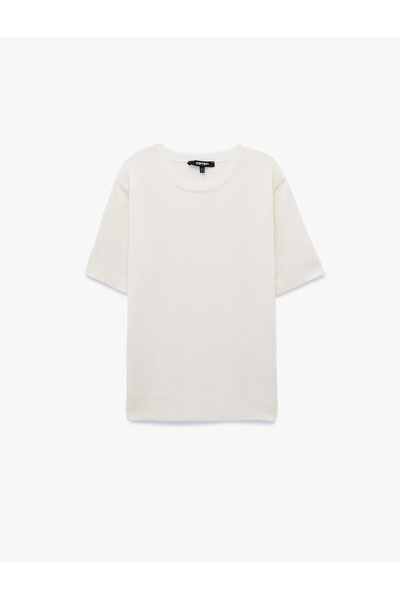 Koton Crew Neck Short Sleeve Knit T-Shirt