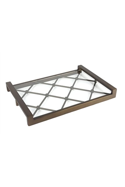 Mikasa Moor Antique Bronze Glass Tray 48X34X6Cm