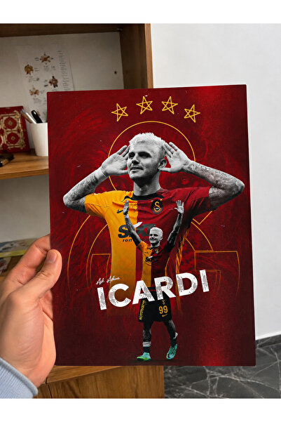 YAZAR Mauro Metal Tablo – A4 Boyut (21 x 29,7 cm) – Galatasaray Temalı Dekora...