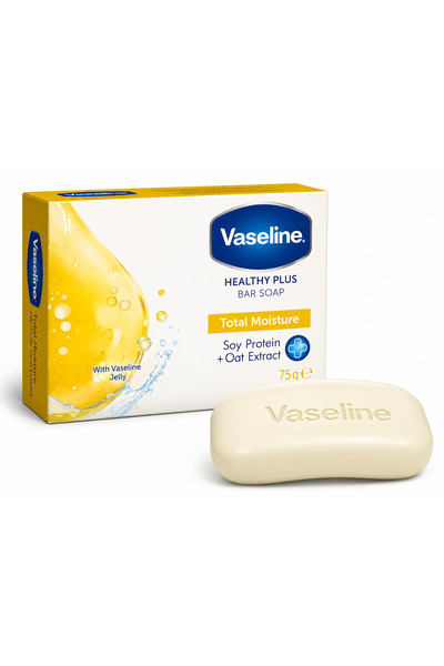 Vaseline Săpun solid Hidratare Totală Proteine din Soia + Extract de Ovăz 75 g