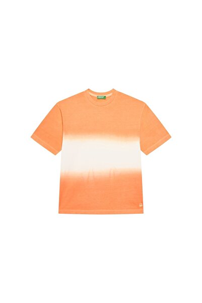 United Colors of Benetton Tricou băieți 3NPDC10OL Portocaliu