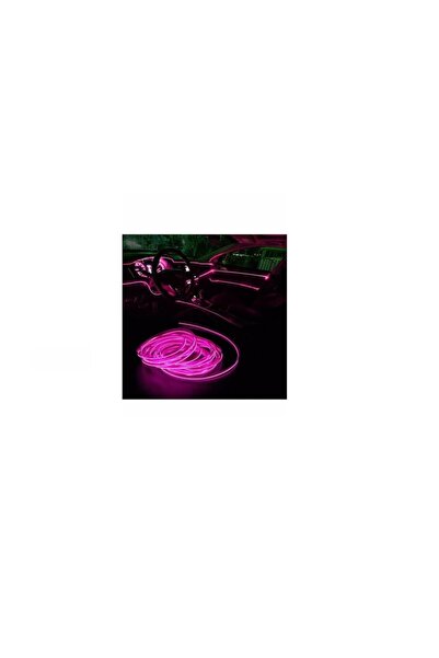 AKSOY Araç Içi Torpido Şerit Ledi Renkli Ip Neon Led 3 Metre Pembe