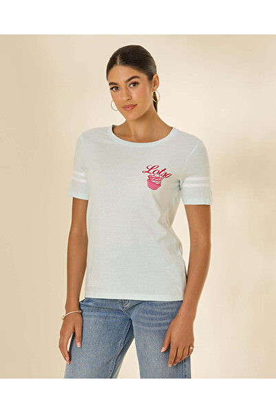 REDTAG Women Blue Printed Character T-Shirt