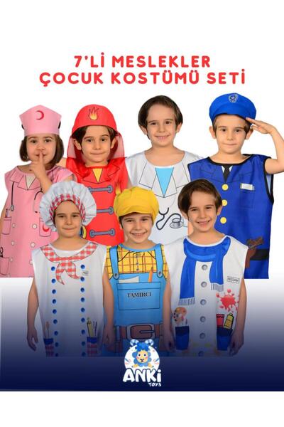 AnkiToys 7'li Meslekler Çocuk Kostümü Seti
