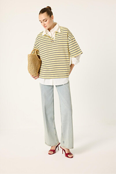 Touché Privé Polo Collar Striped T-Shirt