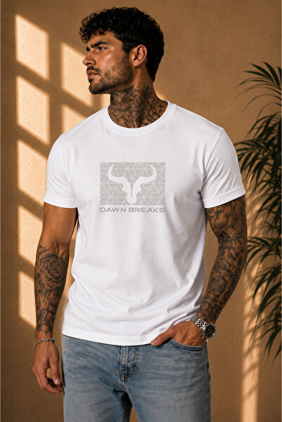 Clothify Unisex Oversize Dawn Break Printed Premium T-Shirt 100% Cotton Crew ...