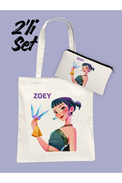 Hayali Şeyler مجموعة أدوات مكتبية من قطعتين من K-Pop Demon Hunters - Zoey - ح...