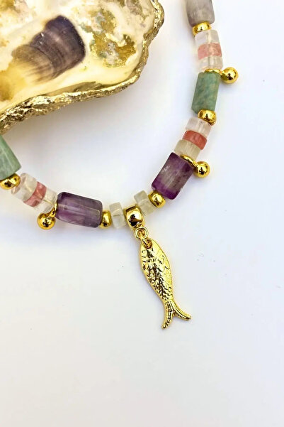 lumi atelier Aqua Fortuna Altın Kaplama Kolye