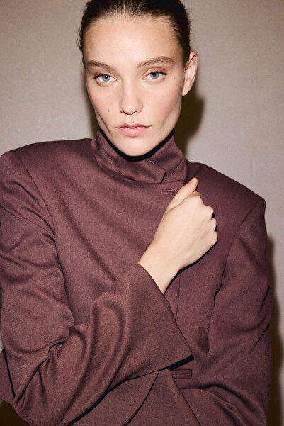 H&M Viskoz Karışımlı Gabardin Blazer