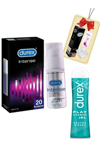 Durex İntense Uyarıcı Jel-Extra Hisset Jel Set+Black Berry Bitkisel Jel 25 ml...