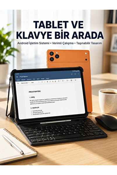 Genel Markalar Mey İthalat® Android Tablet Klavye Kılıflı Dokunmatik Ekran Gü...