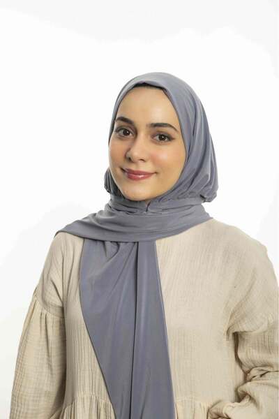Loggia Ready-To-Wear Practical Snap-On Shawl Sandy - Snap-On Hijab Women's Shawl-Grey