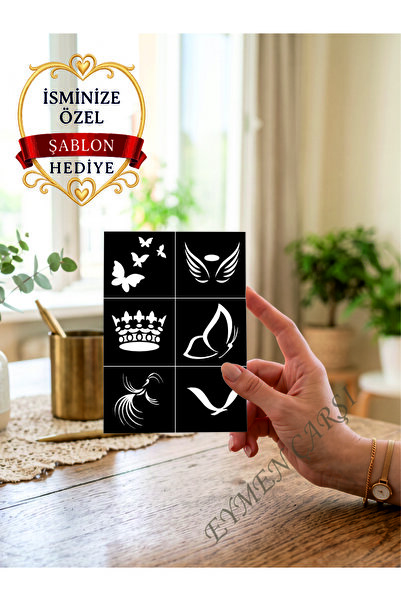 /Kına Şablonu/Geçici Dövme Şablonu/Kına Kalıbı/Henna Tattoo Stencil/sd02