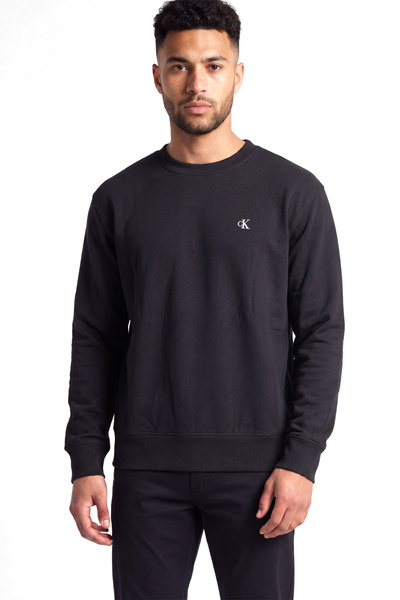 Calvin Klein Erkek Normal Kalıp Pamuklu CK Logo İmzalı Uzun Kollu Siyah Sweat...