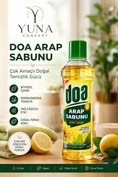 Genel Markalar Arap Sabunu 1 L Çok Amaçlı Doğal Yüzey Temizleyici Mutfak Bany...