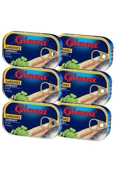 Giana Pachet 6x Giana- Sardine in ulei 125g