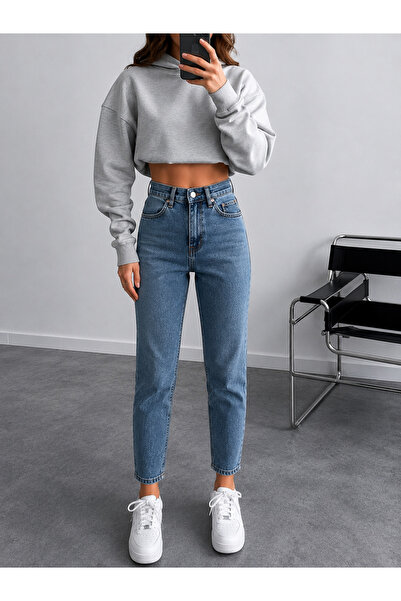 sion jeans Blueva Trend New Season للسيدات، لون أزرق، مريح، عالي الخصر، مناسب...