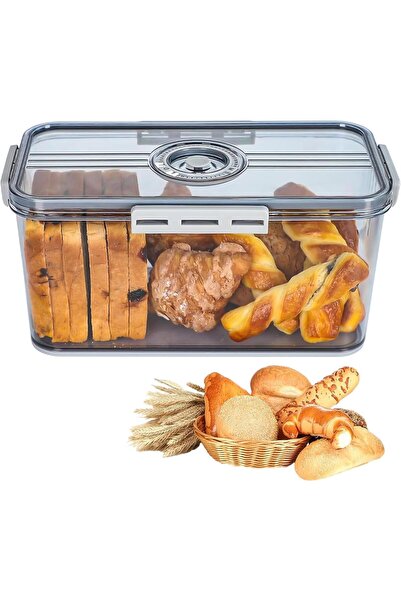 ANGJU Simple Bread Box, Airtight Bread Storage Container, Time Recording, 12....