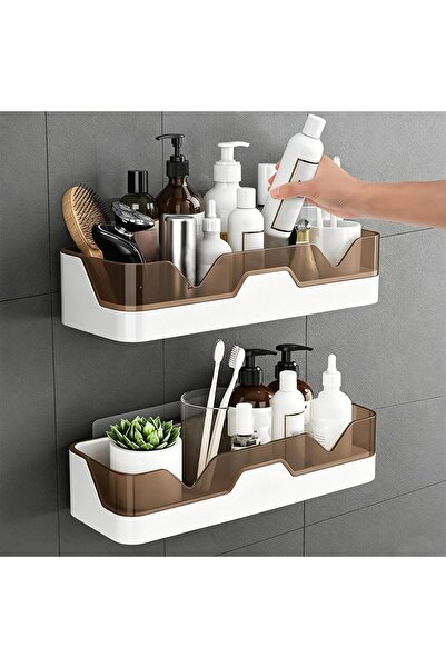 Naxifly Shower Caddy, Modern Design, Made of Polypropylene, Adhesive No-Drill...