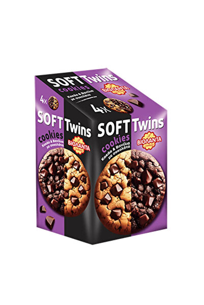 Violanta ΒΙΟΛΑΝΤΑ SOFT COOKIES TWINS 160gr. - (ΚΑΚΑΟ ΚΑΙ ΒΑΝΙΛΙΑ ΜΕ ΣΟΚΟΛΑΤΑ)