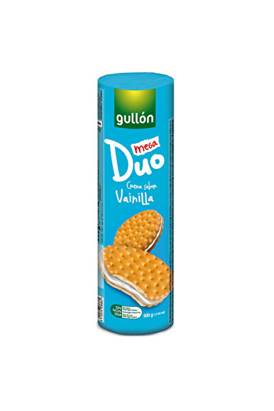 Gullon MEGA DUO ΜΠΙΣΚΟΤΑ ΓΕΜΙΣΤΑ 500gr - (ΒΑΝΙΛΙΑ)