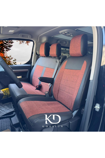 K-Design PEUGEOT EXPERT TRAVELLER 8+1 Araca Özel Oto Koltuk Kılıfı - 1.Kalite...