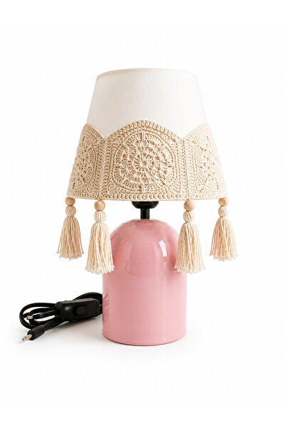 Kauri Studio Bohemian Colorful Metal Body Lampshade with Macrame Weaving and ...