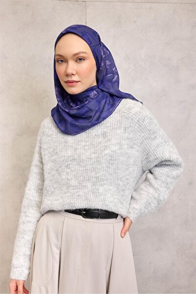 Silk Home وشاح ناعم من القطن والبوليستر باللون البنفسجي بنمط ديزي كبير ومضاد ...