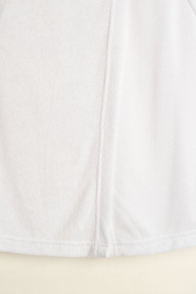 İpekçi Otantik Terry Flow Modal Back Detailed Women's Sleeveless T-Shirt White