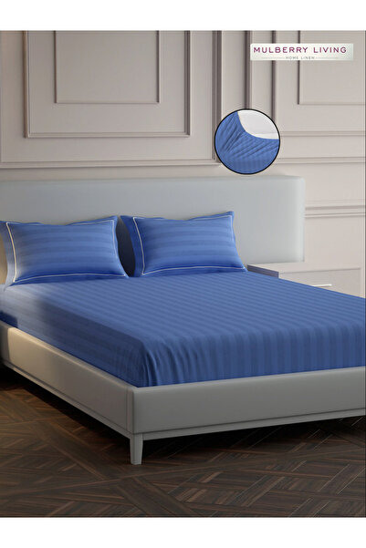 Mulberry Living By Styli ملاءة سرير كينج من القطن 100% مع غطاءين للوسائد - 30...