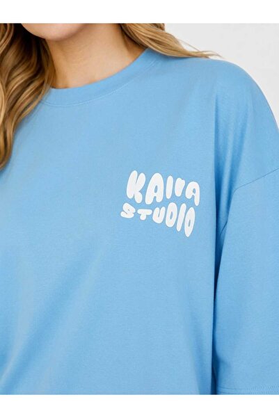 ZAVIXO طقم نسائي من قطعتين من Kaira Studio مطبوع 100% قطن، شورت كبير الحجم، ط...