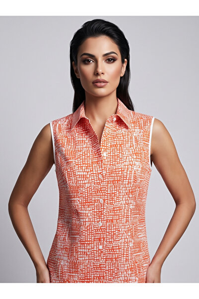 Herry Women's Cotton Woven Fabric Sleeveless Shirt