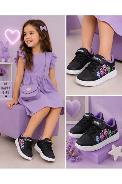SAMMİX Acarbey Daily Comfortable Orthopedic Labubulu Girls' Sports Shoes