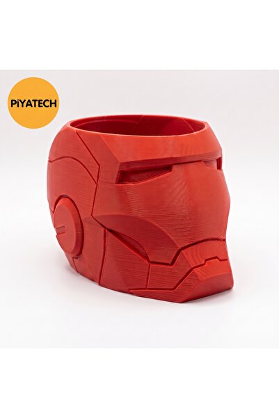 PİYATECH وعاء الفشار الأحمر بتصميم الرجل الحديدي، طباعة ثلاثية الأبعاد، وعاء ...