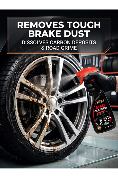 SHIELD Mag Cleaner Spray, Premium Alloy Wheel Cleaner, Removes Brake Dust, Road Grime & Carbon Deposits, Safe for Alloy, Chrome, Clear Coat & Coated Wheels, Professional Wheel Care, 500ml
