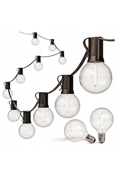 SMARTLED Garden light garland 20M 36X LED Bulb 1W Chain + Free 2X E12