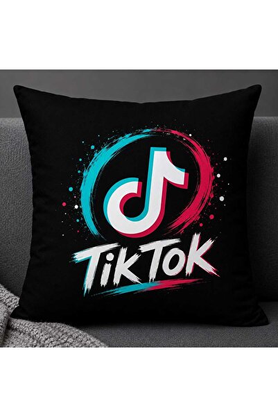 AZIZI TEKSTIL Tiktok Printed Decorative Pillow – Fiber-Filled Throw Pillow