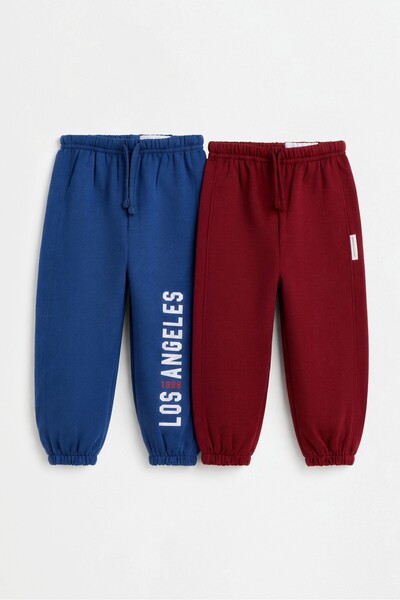 LEFTIES 2'li baskılı relaxed fit jogger pantolon paketi
