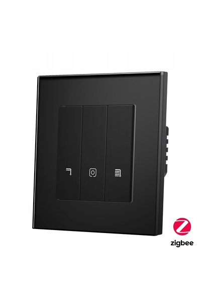İNDUAL Buton comutator din sticlă pentru rulouri electrice/jaluzele, Zigbee T...
