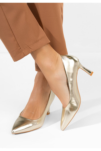 B T Shoes Seliria gold Heeled Shoes