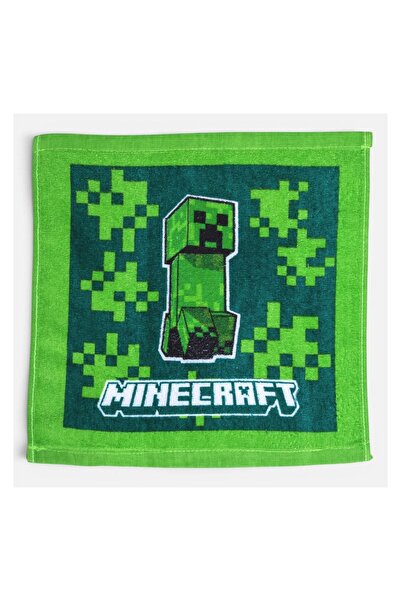 OEM Prosop copii/bebeluși, model Minecraft, bumbac, verde, 30x30cm – moale și...