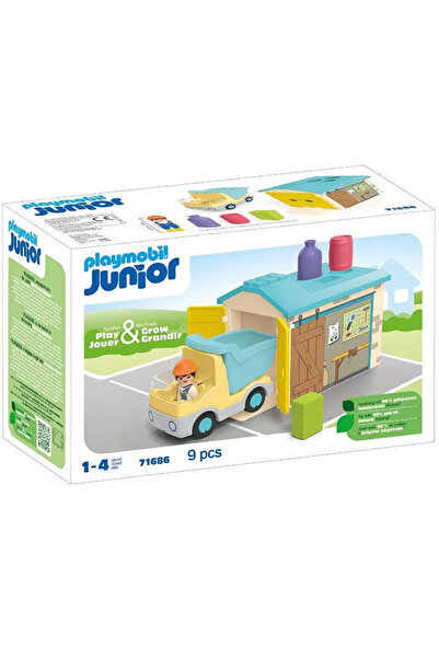 Playmobil 1,2,3 - Ανατρεπόμενο φορτηγό με εργάτη 71686