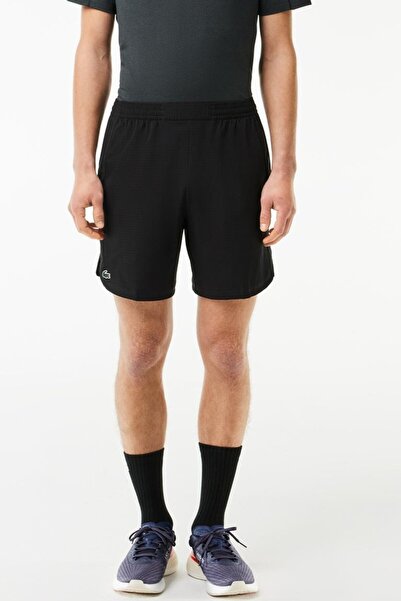 Lacoste Ανδρικά Σορτς Χαλαρής Εφαρμογής, Βαμβακερά Σορτς Φαρδιάς Γραμμής, Μαύρο