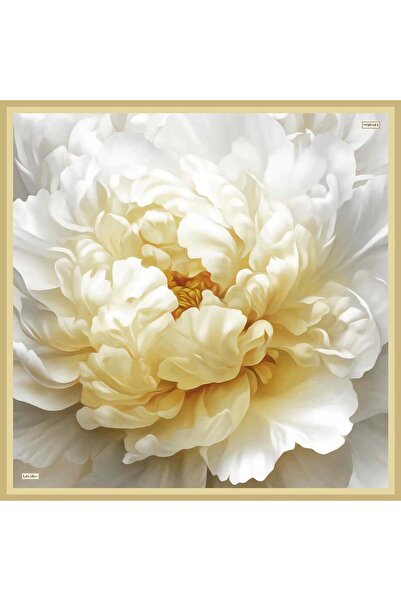 Levidor Yellow Mist Flower Twill Silk Scarf