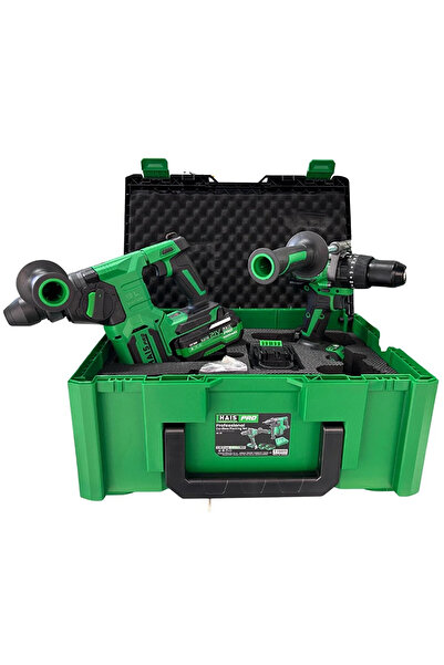 hais pro HAIS Haispro Akülü Set - 2'li Profesyonel 21v Akülü Set + 2x4 Ah Çif...