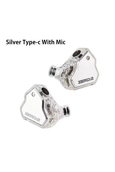 Choice1 سماعات أذن سلكية فضية من نوع Type-C مع ميكروفون، تقنية 7Hz x Crinacle...