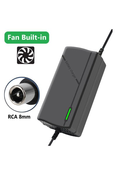 Choice EU Plug Fan Built in 42V 2A Lithium Battery Charger Adapter With RCA 8...