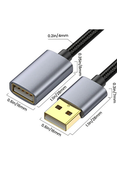 Choice15 كابل USB 2.0 طويل جداً من BSN بطول 10 أمتار، ذكر-أنثى، متوفر بأطوال ...