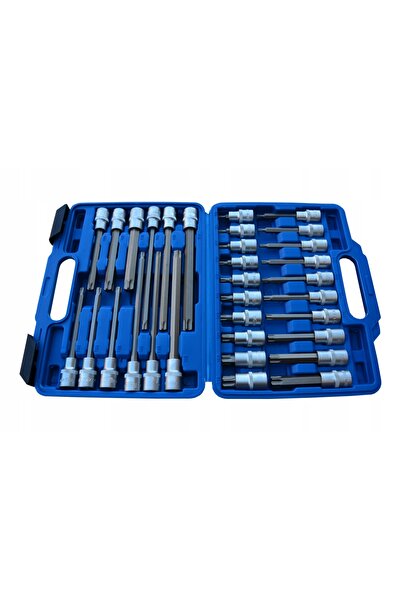SATRA Set de chei tubulare Torx, prindere 1/2, 32 de piese, T20-T70, Asta