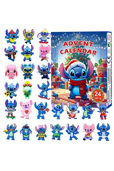PartyPro Calendar de Advent de Crăciun, Figurine Stitch, Jucării, Decorațiuni...
